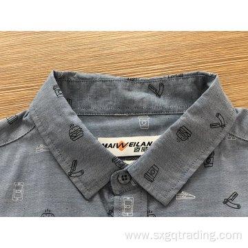 Male TC print short sleeve shirt